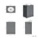 Milos Fog Grey Vanity with Oval Basin 600mm - Chrome Handles