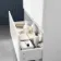 Corsica Gloss White Vanity Drawer with Marble Top & Curved Counter Top Basin 800mm