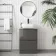 Corsica Tungsten Grey Vanity Drawer with Marble Top & Curved Counter Top Basin 600mm