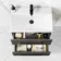 Elba Charcoal Elm Wall Hung Basin Drawer Vanity 600mm with Matt Black Stand