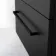Elba Matt Black Wall Hung Basin Drawer Vanity 600mm with Matt Black Stand