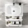 Omaha Gloss White Wall Hung Drawer Vanity with Marble Top & Curved Counter Top Basin 600mm