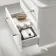 Omaha Gloss White Wall Hung Drawer Vanity with Marble Top & Curved Counter Top Basin 600mm