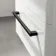 Omaha Gloss White Wall Hung Drawer Vanity with Marble Top & Curved Counter Top Basin 600mm - Black Accents