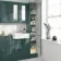 Monaco Midnight Green Floor Standing Tall Cabinet Unit 1900x300mm