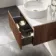 Malta Fluted Black Walnut Wall Hung Drawer Vanity with Marble Top & Nevis Basin 600mm