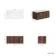 Malta Fluted Black Walnut Wall Hung Drawer Vanity with Marble Top 800mm - Excludes Counter Top Basin