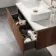 Malta Fluted Black Walnut Wall Hung Drawer Vanity with Marble Top & Marin Basin 800mm