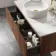 Malta Fluted Black Walnut Wall Hung Drawer Vanity with Marble Top & Nevis Basin 1000mm