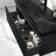 Malta Fluted Matt Black Wall Hung Drawer Vanity with Matt Black Basin 1000mm