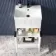 Havana Fluted Coastal White Basin Vanity 500mm - Black Accents