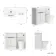 Havana Fluted Coastal White Combination Vanity Basin and Tucson Toilet 1100mm - Black Accents - Left Handed