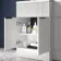 Havana Fluted Coastal White Combination Vanity Basin and Houston Toilet 1100mm - Black Accents - Left Handed