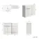 Havana Fluted Coastal White Basin Vanity and Back To Wall Toilet Unit 1100mm (Excludes Toilet) - Brushed Brass Accents