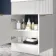 Havana Fluted Coastal White Basin Vanity and Back To Wall Toilet Unit 1300mm (Excludes Toilet) - Brushed Brass Accents