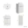 Havana Fluted Coastal White Cabinet with Marble Top & Nevis Basin 600mm - Chrome Handles