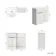 Havana Fluted Coastal White Basin Vanity and Back To Wall Toilet Unit 1000mm (Excludes Toilet) - Chrome Handles