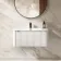 Sorrento Fluted Coastal White Wall Hung Basin Drawer Vanity 800mm