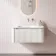 Sorrento Fluted Coastal White Wall Hung Drawer Vanity with Matt White Basin 800mm