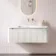 Sorrento Fluted Coastal White Wall Hung Drawer Vanity with Matt White Basin 1000mm