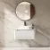 Sorrento Fluted Coastal White Wall Hung Drawer Vanity with Marble Top & Marin Basin 800mm