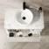 Sorrento Fluted Coastal White Wall Hung Drawer Vanity with Marble Top & Nevis Basin 800mm