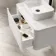 Sorrento Fluted Coastal White Wall Hung Drawer Vanity with Marble Top & Reno Basin 800mm