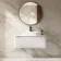 Sorrento Fluted Coastal White Wall Hung Drawer Vanity with Marble Top & Marin Basin 1000mm