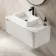 Sorrento Fluted Coastal White Wall Hung Drawer Vanity with Marble Top & Marin Basin 1000mm