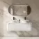 Sorrento Fluted Coastal White Double Wall Hung Drawer Vanity with Marble Top & Nevis Basin 1200mm