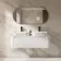 Sorrento Fluted Coastal White Double Wall Hung Drawer Vanity with Marble Top & Reno Basin 1200mm