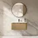 Sorrento Fluted Country Oak Wall Hung Basin Drawer Vanity 800mm