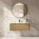 Sorrento Fluted Country Oak Wall Hung Basin Drawer Vanity 1000mm