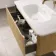 Sorrento Fluted Country Oak Wall Hung Drawer Vanity with Matt White Basin 1000mm