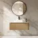 Sorrento Fluted Country Oak Wall Hung Drawer Vanity with Marble Top & Marin Basin 1000mm