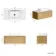 Sorrento Fluted Country Oak Wall Hung Drawer Vanity with Marble Top & Marin Basin 1000mm