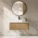 Sorrento Fluted Country Oak Wall Hung Drawer Vanity with Marble Top & Reno Basin 1000mm