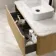 Sorrento Fluted Country Oak Wall Hung Drawer Vanity with Marble Top & Reno Basin 1000mm