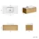 Sorrento Fluted Country Oak Wall Hung Drawer Vanity with Marble Top & Reno Basin 1000mm