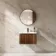 Sorrento Fluted Black Walnut Wall Hung Basin Drawer Vanity 600mm