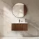 Sorrento Fluted Black Walnut Wall Hung Basin Drawer Vanity 800mm