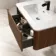 Sorrento Fluted Black Walnut Wall Hung Basin Drawer Vanity 800mm