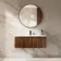 Sorrento Fluted Black Walnut Wall Hung Basin Drawer Vanity 1000mm