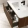 Sorrento Fluted Black Walnut Wall Hung Basin Drawer Vanity 1000mm