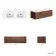 Sorrento Fluted Black Walnut Wall Hung Double Basin Drawer Vanity 1200mm