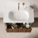 Sorrento Fluted Black Walnut Wall Hung Drawer Vanity with Matt White Basin 800mm