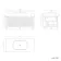 Sorrento Fluted Black Walnut Wall Hung Drawer Vanity with Marble Top & Marin Basin 1000mm