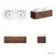 Sorrento Fluted Black Walnut Double Wall Hung Drawer Vanity with Marble Top & Nevis Basin 1200mm
