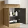 Sicily Fluted Country Oak Basin Vanity and Back To Wall Toilet Unit 1200mm (Excludes Toilet) - Brushed Brass Accents - Right Handed