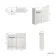 Sicily Fluted Coastal White Vanity and Back To Wall Toilet Unit 1000mm (Excludes Toilet) - Black Accents